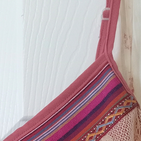 Flying Tomato lace detailed peach orange spaghetti straps maxi dress. Medium - Picture 5 of 9